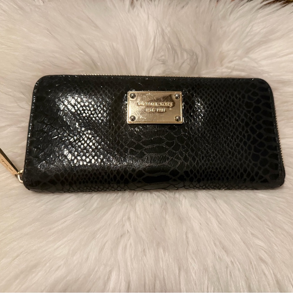 Michael Kors Black Embossed Wallet